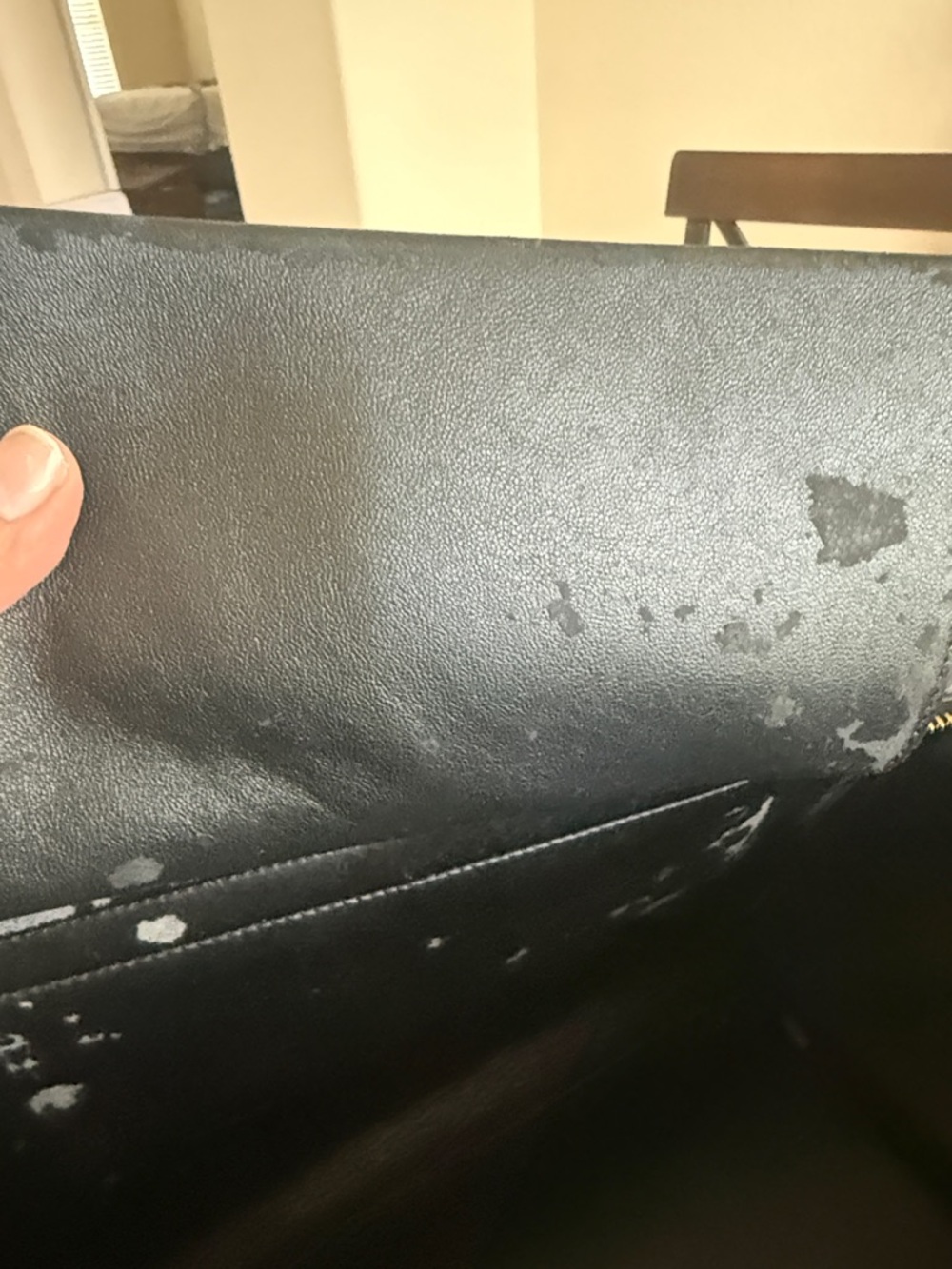 Céline Trapeze Shoulder Bag in Taupe, Navy Blue, and Black - Picture 9 of 14